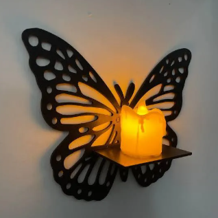 Pack of 3 Decorative Butterfly Wall Shelf